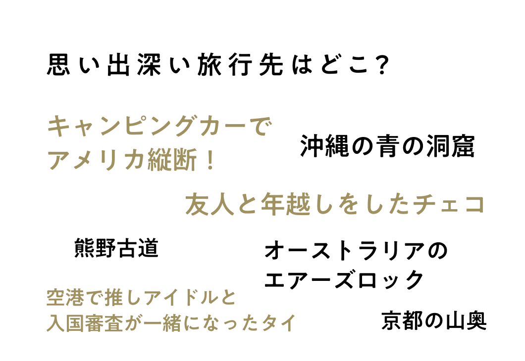 思い出深い旅行先はどこ?